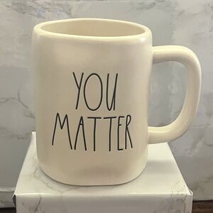 Rae Dunn “YOU MATTER” coffee mug in EUC